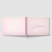 Je naam | Elegant Script Soft Ombre Gastenboek (Volledig)