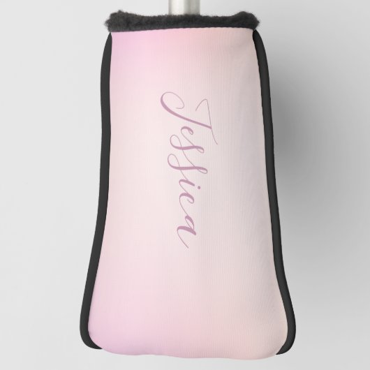 Je naam | Elegant Script Soft Ombre Golfheadcover (Draai 90)
