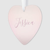 Je naam | Elegant Script Soft Ombre Ornament (voorkant)