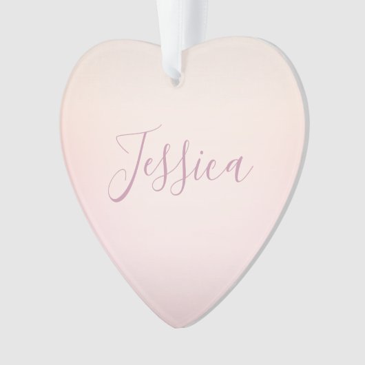 Je naam | Elegant Script Soft Ombre Ornament (voorkant)