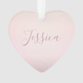 Je naam | Elegant Script Soft Ombre Ornament (voorkant)