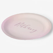 Je naam | Elegant Script Soft Ombre Papieren Bordje (Gekanteld)