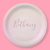 Je naam | Elegant Script Soft Ombre Papieren Bordje