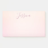 Je naam | Elegant Script Soft Ombre Post-it® Notes (Voorkant)