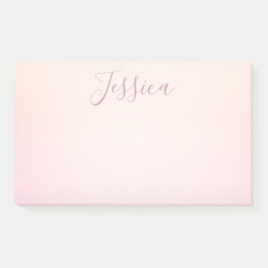 Je naam | Elegant Script Soft Ombre Post-it® Notes (Voorkant)