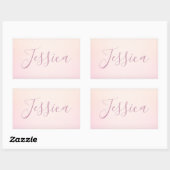 Je naam | Elegant Script Soft Ombre Rechthoekige Sticker (Vel)