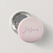 Je naam | Elegant Script Soft Ombre Ronde Button 3,2 Cm (Voorkant /achterkant)