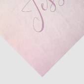 Je naam | Elegant Script Soft Ombre Tissuepapier (Detail)