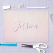 Je naam | Elegant Script Soft Ombre Tissuepapier (Craft)