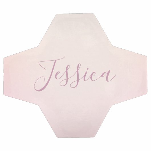 Je naam | Elegant Script Soft Ombre Voetbal (Enkel)