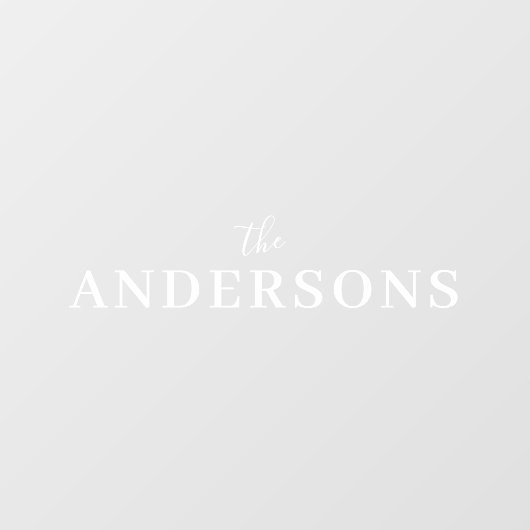 Je naam | Elegant White Home Entrance Dep Raamsticker (Vel)