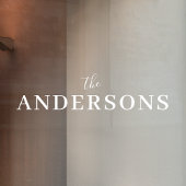 Je naam | Elegant White Home Entrance Dep Raamsticker