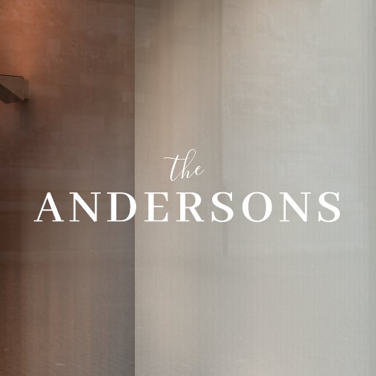 Je naam | Elegant White Home Entrance Dep Raamsticker