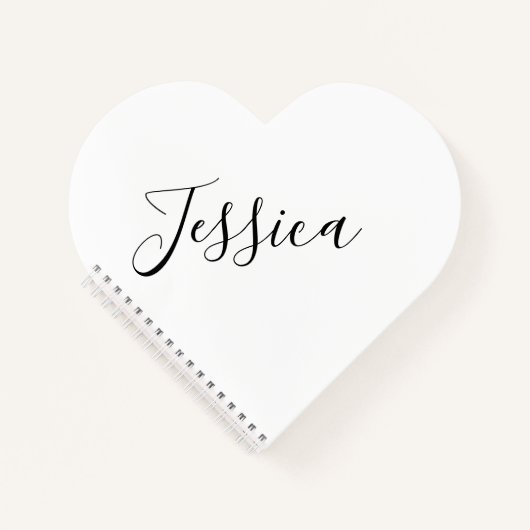 Je Naam | Elegante Script Notitieboek (Voorkant)