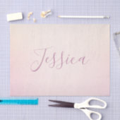 Je naam | Elegante script zachte ombre Tissuepapier (Craft)