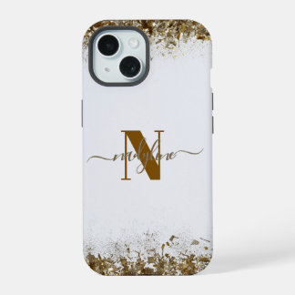 Je naam en naam eerste letter personaliseren iPhone 15 case