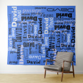 Je NAAM Feest Sign Stap en Herhaal Verjaardag Wandkleed (In Situ (horizontaal))