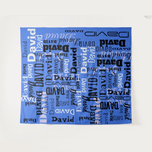 Je NAAM Feest Sign Stap en Herhaal Verjaardag Wandkleed (Voorkant (horizontaal))