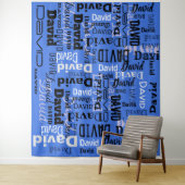 Je NAAM Feest Sign Stap en Herhaal Verjaardag Wandkleed (In situ)