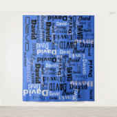 Je NAAM Feest Sign Stap en Herhaal Verjaardag Wandkleed (Voorkant)