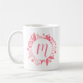Je naam | Floral Monogram Koffiemok (Links)
