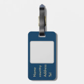 je naam gepersonaliseerd  bagagelabel (Achterkant verticaal)