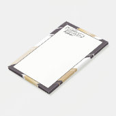 Je naam | Goud en zwart Moderne penseelstreken Post-it® Notes (Schuin)