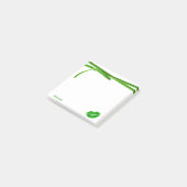 Je naam | Green Irish Kiss Lipstick Blot Graphic Post-it® Notes (Schuin)