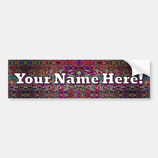Je naam hier! bumpersticker (Voorkant)