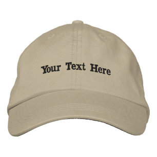Je Naam Hier Gedrukt Khaki Kleur Zakelijk Outfit Geborduurde Pet