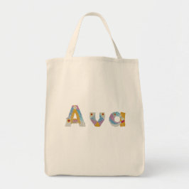 Je naam in artistieke bloemletters / Ava Tote Bag