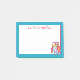 Je naam Kute Colorful Owl Post-it® Notes