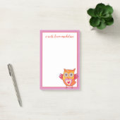 Je naam | Kute Colorful Owl Post-it® Notes (Kantoor)
