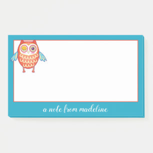 Je naam Kute Colorful Owl Post-it® Notes
