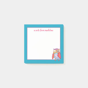 Je naam Kute Colorful Owl Post-it® Notes