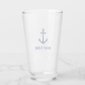 Je naam marineblauw anchor glas (Achterkant)
