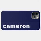 Je naam modern marine Case-Mate iPhone case (Achterkant (horizontaal))