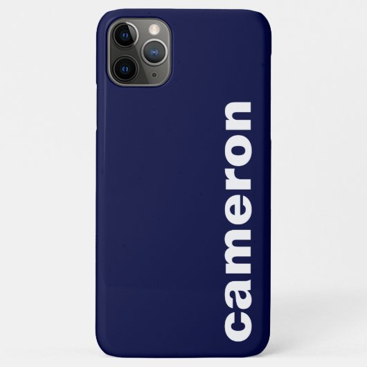 Je naam modern marine Case-Mate iPhone case (Achterkant)