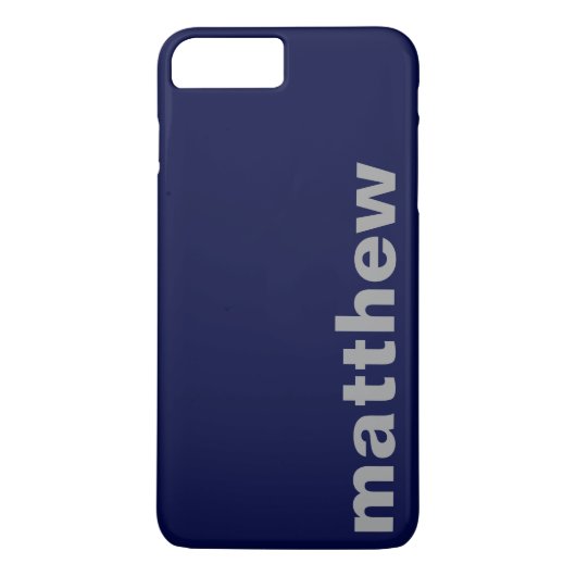 Je naam modern marine Case-Mate iPhone case (Achterkant)