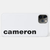 Je naam modern wit Case-Mate iPhone case (Achterkant (horizontaal))
