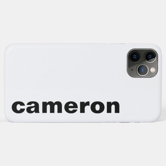 Je naam modern wit Case-Mate iPhone case (Achterkant (horizontaal))