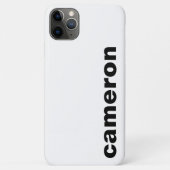Je naam modern wit Case-Mate iPhone case (Achterkant)