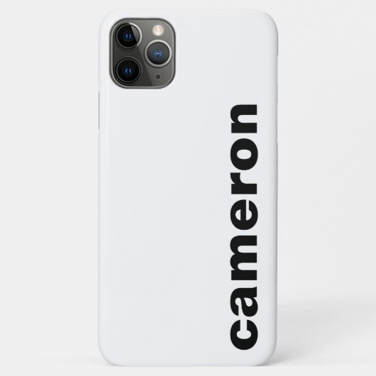 Je naam modern wit Case-Mate iPhone case (Achterkant)