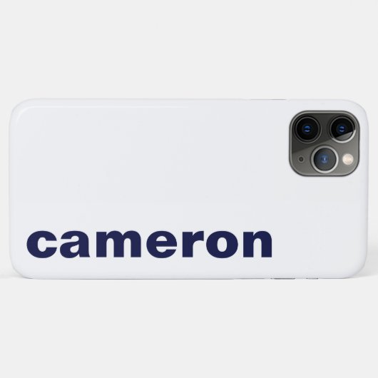 Je naam modern wit Case-Mate iPhone case (Achterkant (horizontaal))