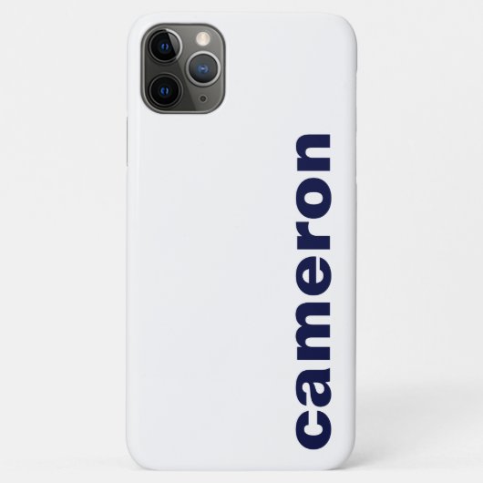 Je naam modern wit Case-Mate iPhone case (Achterkant)