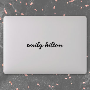 Je naam Moderne, handgeschreven laptop Sticker