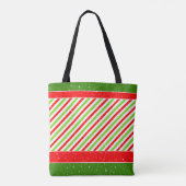 Je naam | Monogram op Kerstmis Tote Bag (Achterkant)