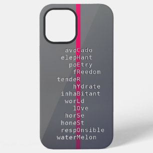 Je naam of bericht met kruiswoordpuzzels? iPhone 12 pro max hoesje