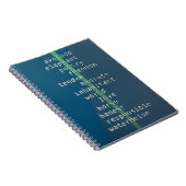 Je naam of bericht met kruiswoordraadsels? Blauw Notitieboek (Rechterzijde)