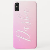 Je naam of woord | Roze Ombre Gradiënt Case-Mate iPhone Case (Achterkant)